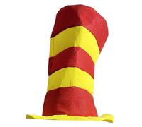 FIRSTXIU Unisex Stripe High Hat Adult Halloween Party Hat Handmade Witch Unisex Costume Accessory Fancy Dress