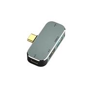 FIRSTXIU USB Hub Type C Adapter 4 In 1 Portable Space Aluminum Alloy 1x3.0+2x2.0 USB Type C Ports For Phone PC Notebook Extender
