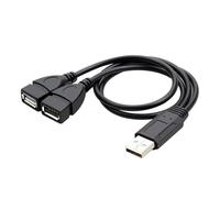 FIRSTXIU USB2.0 Adapter Double USB Female Y Splitter Charging Cable For Laptop/Tablets/Smartphone Data Transmission Double USB Female Port Extension Cable