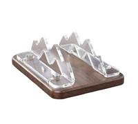 FIRSTXIU Vertical Computer Stand For 4 Holder Ergonomic Wood Base Construction Maximize Desktop Space Utilization Walnuts & ABS Hybrids Computer Base