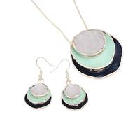 FIRSTXIU Vintage Delicate Flower Necklace And Earrings Set Everyday Wear Jewelry Alloy Texture Suitable For Fashionable Occasions Flower Jewelry Set