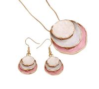 FIRSTXIU Vintage Delicate Flower Necklace And Earrings Set Everyday Wear Jewelry Alloy Texture Suitable For Fashionable Occasions Flower Jewelry Set