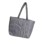 FIRSTXIU Winter Quilted Shoulder Bag Large Capacity Nylon Padded Nylon Underarm Purse Casual Handbag for Women