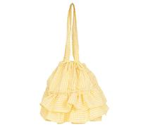 FIRSTXIU Women Bag Ruffle Plaids Armpit Bags Large Capacity Handbag Simple Underarm Bag Korean Styles Shoulder Bags