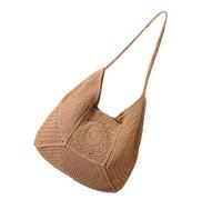 FIRSTXIU Women Beach Bag Straw Shoulder Bags Fashion Handbag Large Capacity Armpit Bag Hollow Hollow Vacation Bags for Travel Every