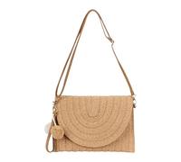 FIRSTXIU Women Simple Shoulder Bags Straw Beach Bag Handmade Crossbody Bag Messengers Bags Handbag for Travel Vacation