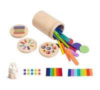 FIRSTXIU Wood Learning Activity Toy For Children Shape Color Sorting Sensory Education Play Developmental Girls Boy Educational Toy Toddler