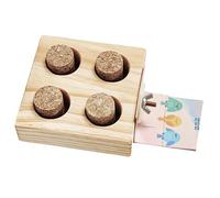 FIRSTXIU Wood Parrots Feeders And Playing Station Parrots Intelligence Enhancing Toy For Enrichment And Funny Interactively Plaything