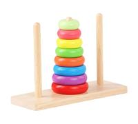 FIRSTXIU Wood Stacking Toy Building Blocks Matching Toy For 1 2 3 Years Old Toddler Educational Toddler Preschool Safe Baby