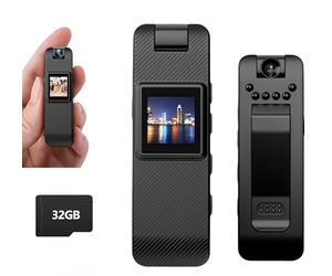 FIRSTYLE Portable Mini Camcorder with 180°Rotatable Lens and Night Vision HD Camera 1080P with Video and Audio Recording for Outdoor Sports Gr Lose Knowledge