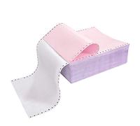 FirstZi 9-1/2 x 11 Inches NCR Continuous Feed Computer Paper 2-Ply, 1000 Count Carbonless Copy Paper for Dot Matrix Printers, 2-Part 500 Sets, Margin Perforated, White/Pink