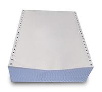 FirstZi Blank 9.5x11 Inches Continuous Feed Computer Paper Fanfold for Dot Matrix Printers, 1000 Count per Box, White 1 Part, Margin Perforated, Perfect for Receipts, Invoices, Bill List