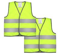 Firtink 2 Pcs Hi Vis Vests for Kids,High Visibility Reflective Safety Vest | High Vis Vest,Hi Safety Vests,High Vis Jacket with Reflective Strips for Kids Outdoor