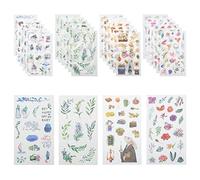 Firtink 288 Pcs Scrapbook Stickers - Inspirational & Motivational, Washi Flower, Plant & Animal Stickers, Cute Waterproof Decals for Planner, Album, Laptop, Computer & Water Bottle