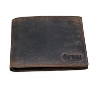 Firu-Handmade Buffalo Leather Slim Bifold Wallet for Men with RFID Blocking-Slim with 8 Card Slots-Extra Capacity with 2 ID Windows-Vintage Design (Buffalo Brown)