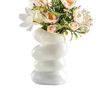 Firulab Modern Vase - Flower Vase for Home Decor | Pampas Grass Vase, Vases for Flowers Bouquet for Farmhouse, Modern Desk Aesthetic Room Decor, Vase for Bohemian Decor