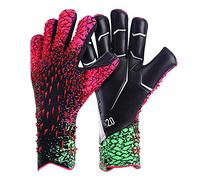 Firulab Soccer Goalkeeper Gloves, Professional Goalkeeping Gloves with Strong Grip & Excellent Protection, Non Slip Wear-Resistant Goalie Gloves, Red, Size 9