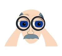 Firulab Yard Sign,Cute Nosy Neighbor Couple Fence Decoration - Binocular Fence Peeking Decor Ornament Crafts for Patio, Yard, Garden