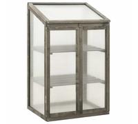 Firwood Greenhouse 60x45x100cm Wooden Cold Frame Green and white|Yellow vidaXL
