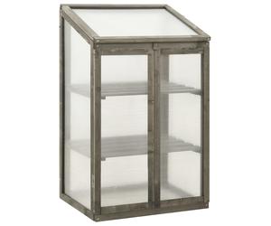 Firwood Greenhouse 60x45x100cm Wooden Cold Frame Green and white|Yellow vidaXL