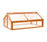 Firwood Greenhouse Garden Planter Cold Frame Ample Lawn Grey/Brown vidaXL