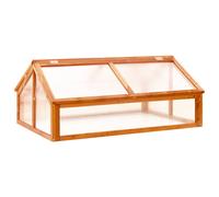 Firwood Greenhouse Garden Planter Cold Frame Ample Lawn Grey/Brown vidaXL