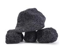FISCAPE 4 PCS 2-6'' Large Natural Black Lava Rock for Aquarium, Volcanic Rock for Fish Tank