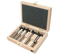 Fisch 04300005K Profi Universal Speed Cutter Bit Set in Wooden Case, 0 V, Silver/Grey/Beige, 15-35 x 60/90 mm, 5-Piece