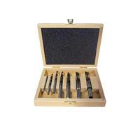 Fisch Brad Point Drill Bit Set, 7-Piece High Speed Steel Double Flute Wood Drill Bits, Sizes from 1/8" to 1/2", FSF-320814