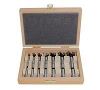 Fisch FSA-197058 1/4-Inch-1-Inch Diameter Wave Cutter Forstner Bit In Wooden Box, 7-Piece