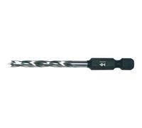 Fisch FSF-265313 Hex Shank High Speed Steel Double Flute Brad Point Drill, 6mm