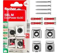 Fischer Pz Raised-Countersunk Zinc-Plated Grey Mirror Screw (Dia)4mm (L)30mm, Pack Of 4