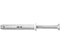 Fischer 048790 6 x 80/50 mm N-S Hammer Fix Nail Screw with Plug - Zinc (100-Piece)