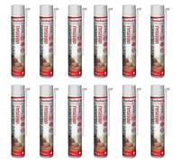 Fischer 09285 PU 1K 750 Universal Multi-Purpose Polyurethane Foam for Manual use, White, 12 x 750 ml