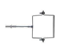 Fischer 1 pc SCP Collar for Gutters and Rainbows, Square Section, Diameter 80 mm, Complete with Screw and Dowel S 10, 501306, Galvanized