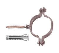Fischer 10 Pcs CUV D12 Copper Pipe Clamp for Fixing Copper Pipes, Diameter 12 mm, Includes SX Plus 6 Dowel and M6 Double Screw, 567649