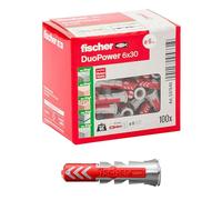 Fischer 100 DuoDowels for Solid Wall, Perforated Brick, Plasterboard, 6 x 30 mm