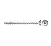 fischer 100 x Chipboard Screws Power-Fast II 5.0 x 60 Countersunk Head with Inner Star TX Full Thread Galvanised Blue Passivated (Item Number 670360)