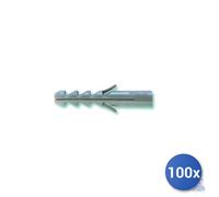 Fischer 100x Nylon Wall Plug Tassel S E-100 Mm 4 Gray