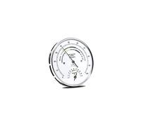 Fischer 122.01HT Home Climate Hygrometer and Room Thermometer 103 mm Stainless Steel Humidity Meter Made in Germany