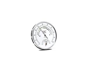 Fischer 122.01HT Home Climate Hygrometer and Room Thermometer 103 mm Stainless Steel Humidity Meter Made in Germany