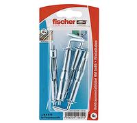 Fischer 14804 5 x 65 mm HM H Metal Cavity Fixing with Angle Hook - Multi-Colour (4-Piece)