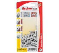 Fischer 17061 4 x 20 mm SX K Expansion Plug with Rim - Multi-Colour (50-Piece)