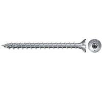 fischer 200 x Chipboard Screws and Fixings Power-Fast II 4.0 x 45 Countersunk Head with Inner Star TX Fully Threaded Galvanised Blue Passivated (Item No. 670160)