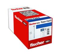 fischer 200 x Chipboard Screws Power-Fast II 3.0 x 40 Countersunk Head with Inner Star TX Partial Thread Galvanised Blue Passivated (Item No. 670018)