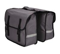 Fischer 24L Bicycle Side Bag 2-Piece Rack Bag Reflective Gray XL Polyester