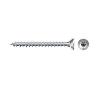 fischer 500 x Chipboard Screws Power-Fast II 3.0 x 25 Countersunk Head with Inner Star TX Fully Threaded Galvanised Blue Passivated (Item No. 670010)
