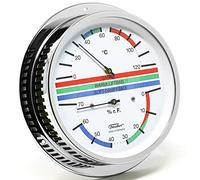 Fischer 5094-47 Sauna Climate Meter 155 mm Thermohygrometer Hair Hygrometer and Bimetal Thermometer Made in Germany