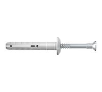 Fischer 514869 6 x 30/1 mm N-P Hammer Fix Nail Screw with Plug - Zinc (100-Piece)