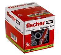 fischer 538244 Wall Plug, Grey/red, 14 x 70